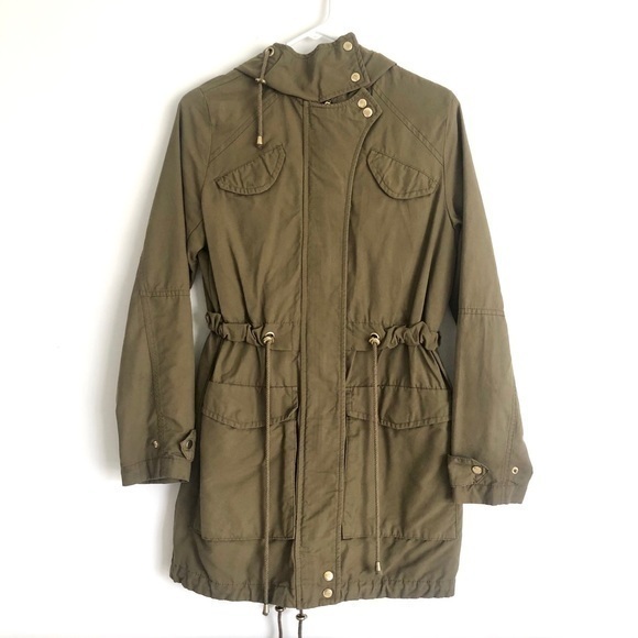 H&M Jackets & Blazers - H&M Green Coat with Gold Accents Size XS